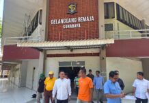 Porprov Jatim 2027: PB Porprov Tinjau Kelaikan Venue Pemkot Surabaya Pengurus Besar Porprov Jatim meninjau Gelanggang Remaja dan fasilitas olahraga Pemkot Surabaya lainnya untuk persiapan Porprov Jatim X 2027.