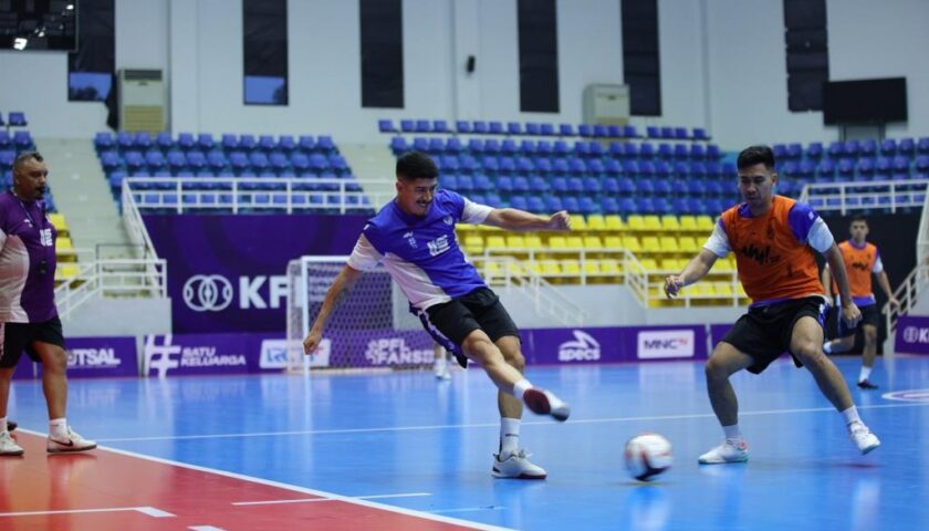 Pemain Unggul FC Malang menjalani latihan intensif jelang menghadapi Blacksteel FC Papua pada Pekan 2 Pro Futsal League 2026/2027.